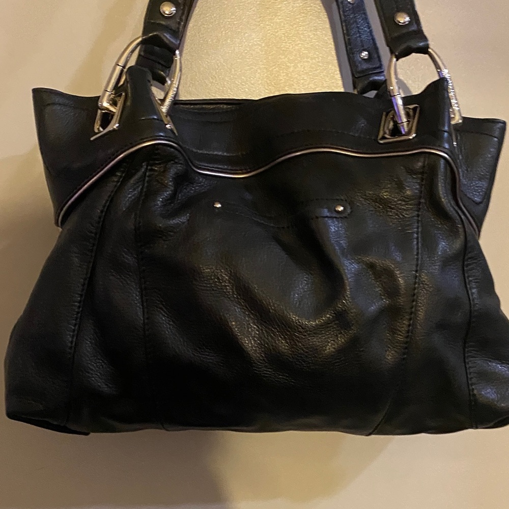 B Markowsky Black Leather Canterbury Satchel - Picture 9 of 16